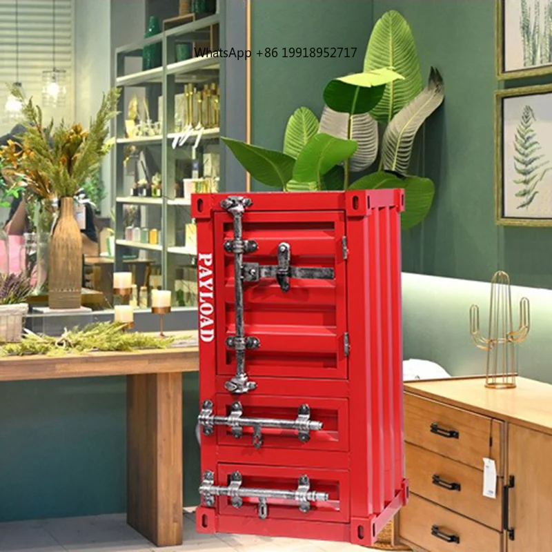 Iron Storage Boxes Vintage Creative Drawer Storage Cabinet Drawer Type Organizer Box for Living Room Accessory Metal Container