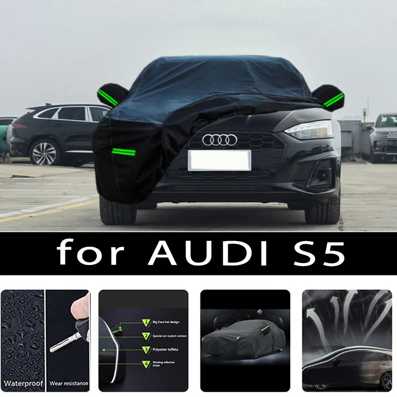 

For AUDI S5 Outdoor Protection Full Car Covers Snow Cover Sunshade Waterproof Dustproof Exterior Car accessories