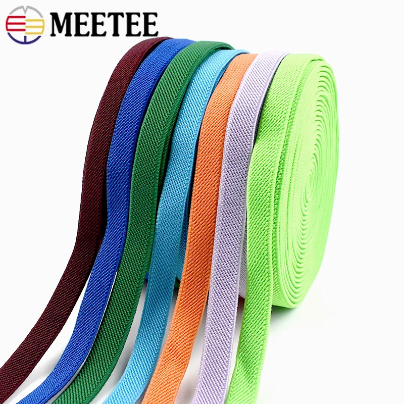 

2-10Meters Meetee 10mm Underwear Elastic Bands for Sewing Trousers Waist Rubber Band Clothes Stretch Webbing Tapes DIY Accessory