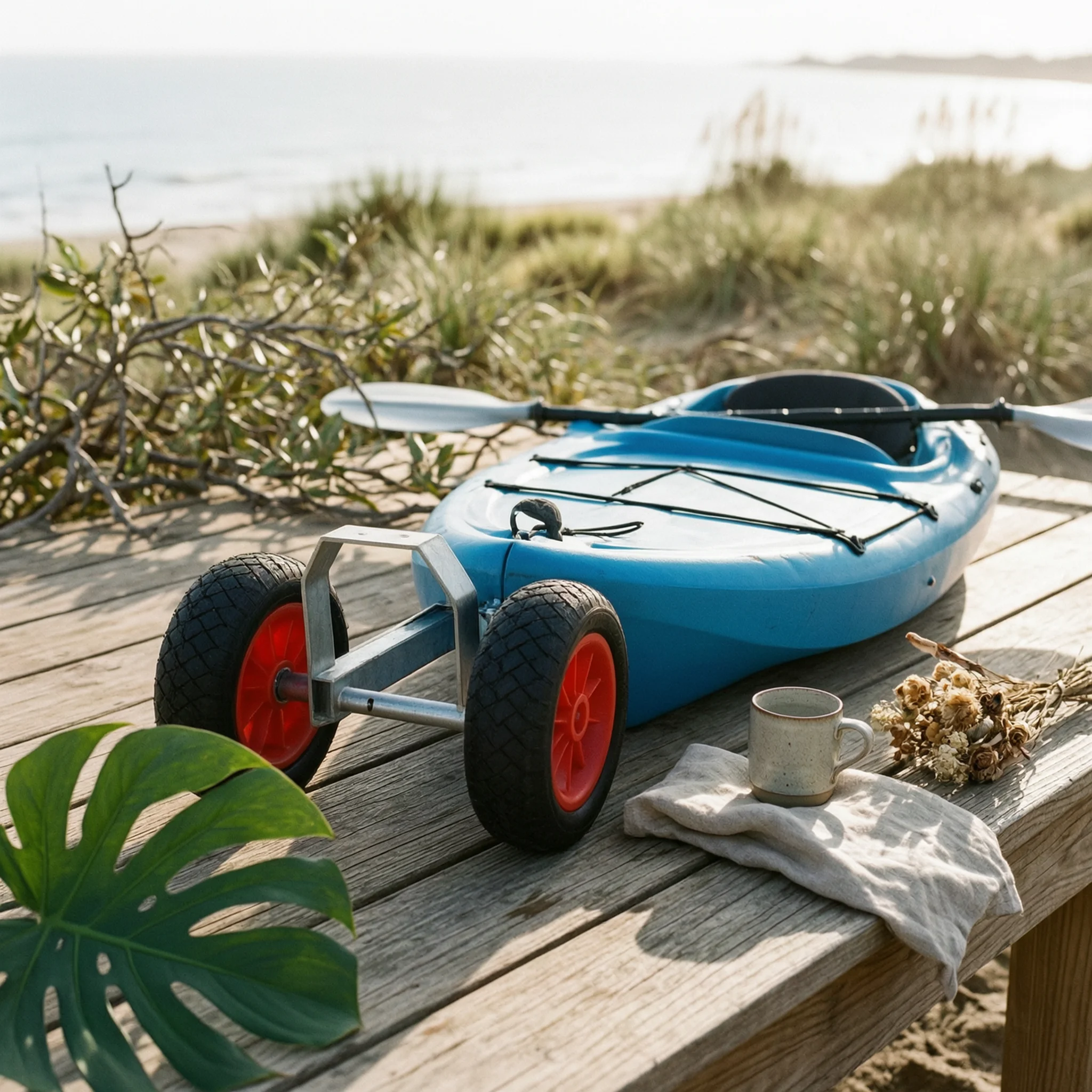 

2 Pieces Kayak Hauling Wheel Puncture-Proof Solid PU Wheel Beach Wheels Sand-Friendly Solid Tires Heavy Duty