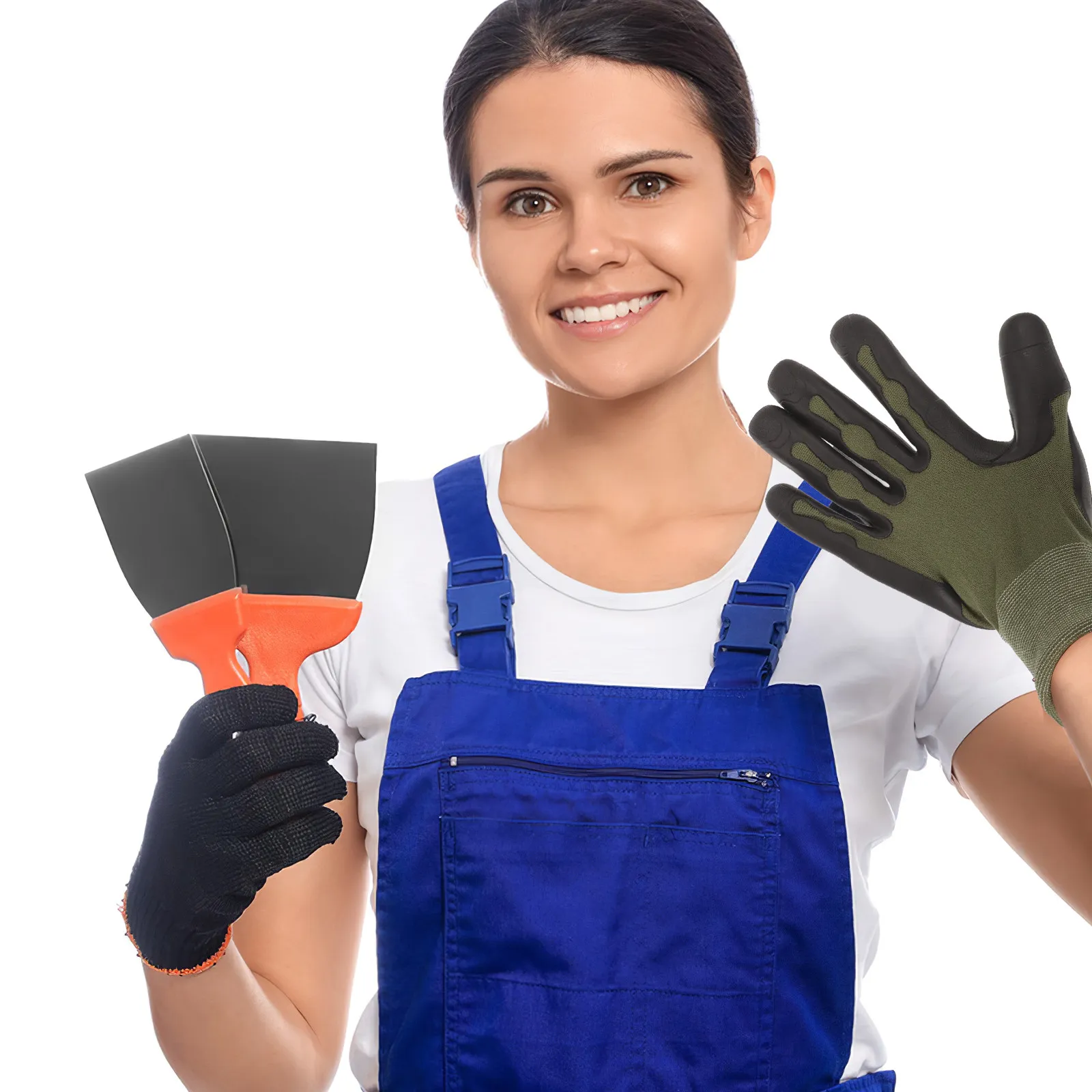 

1Pair Protective Work Gloves Men's Heavy Duty Wear Resistant Safety Gloves Anti Slip for Outdoor Working Industrial Use Comfort