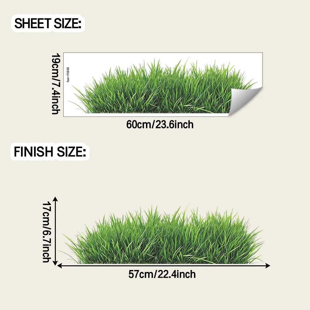 Simulation Grass Wall Sticker, Suitable for Decorative Wall Stickers for The Entrance Area of The Living Roomandhallwaybaseboard