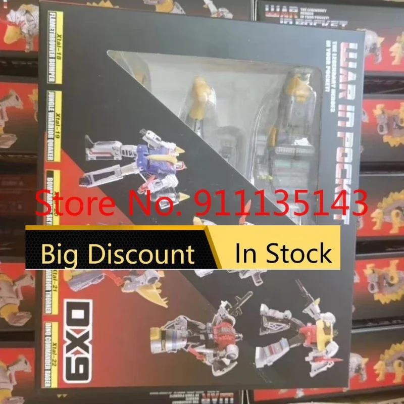 Dx9 War In Pocket Dinobots 5 Pcs  Slag Snarl Sludge Soar Blue In Stock