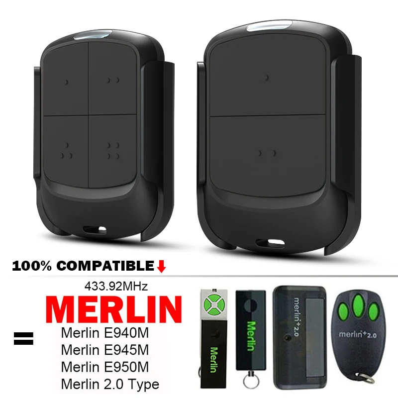 

Клон Merlin E950M E945M E943M E940M C940 C945 CM128 CM842 CM844 Пульт дистанционного управления гаражными воротами 433,92 МГц