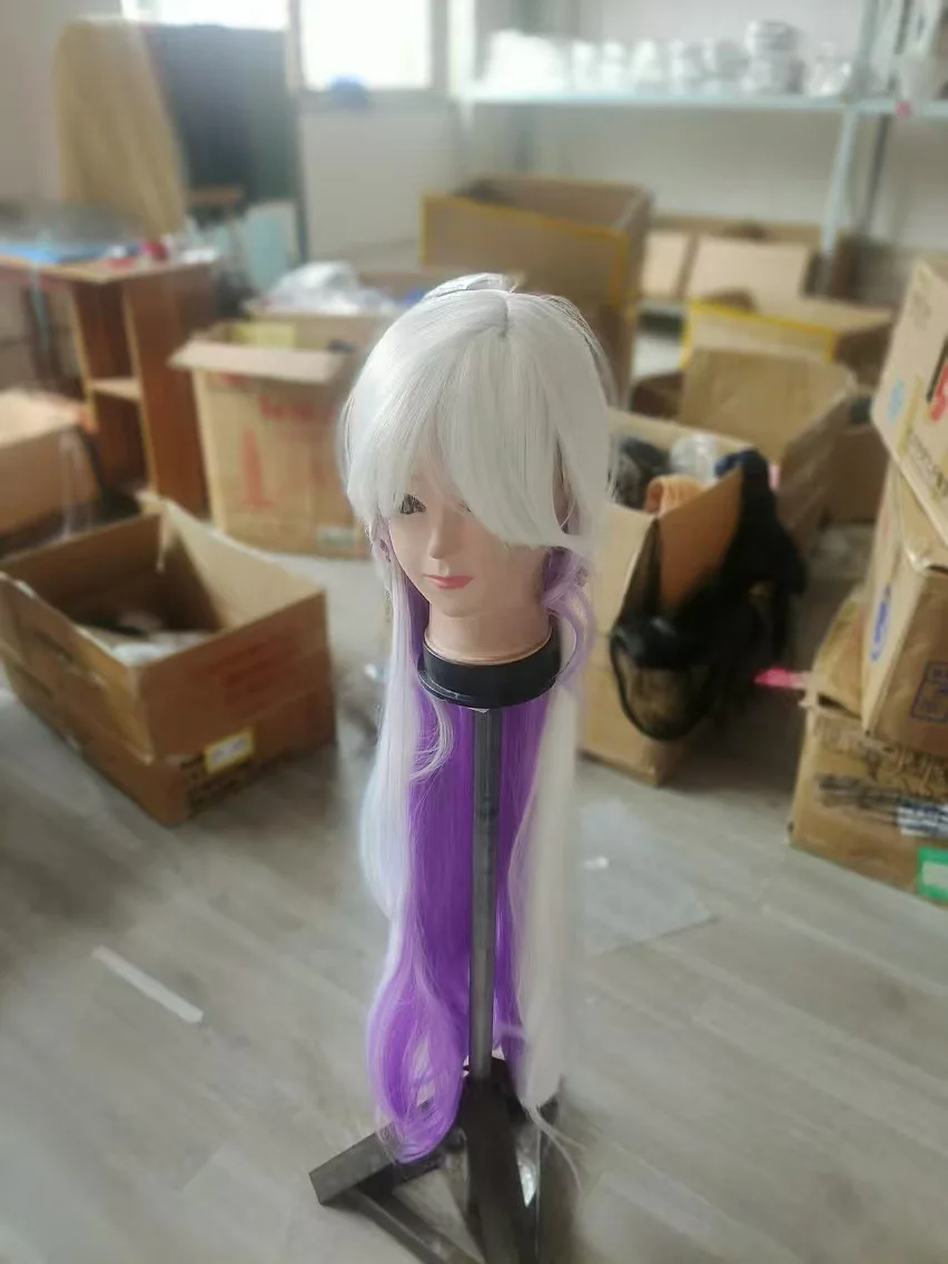 شعر مستعار اصطناعي طويل رقيق متموج كعكة الورد الطبيعية فروة الرأس تأثيري زي حفلة مقاومة للحرارة النساء #5