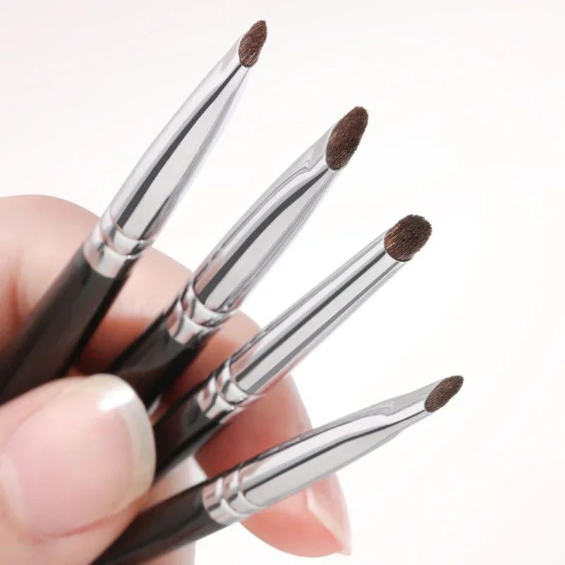 1/4 قطعة زاوية صغيرة تفاصيل دقيقة عينيه فرشاة لينة الحصان الشعر جفن تمييز الكذب دودة القز ماكياج فرش أدوات تجميل