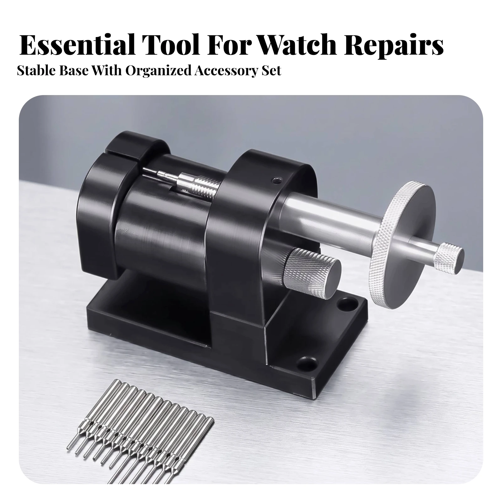 Watch Band Pin Removal Tool Efficient Watch Link Remover with Replacement Pins Replacement Pins Adjustable Bench-Style