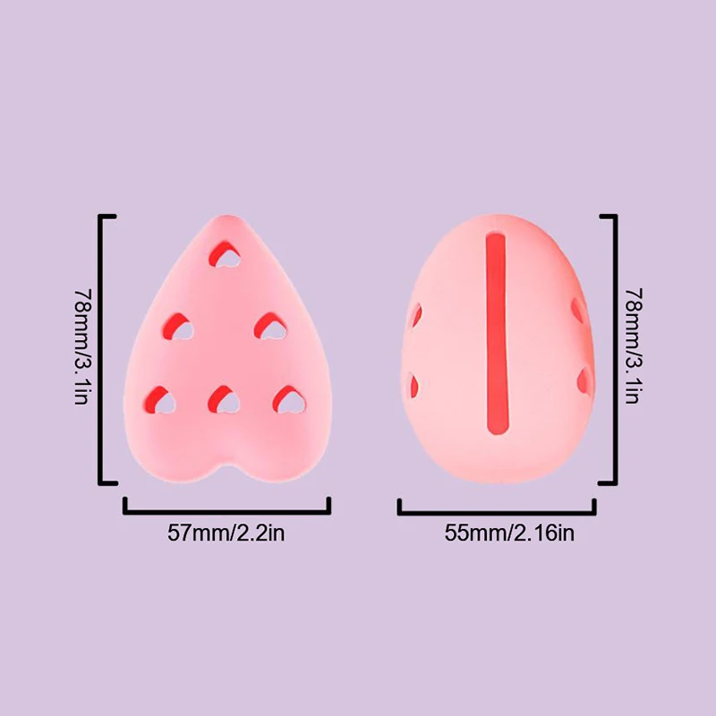 Silicone Makeup Love Heart Shape Beauty Egg Storage Powder Puff Storage Box Reusable Travel Portable Cosmetic Holder Makeup Tool