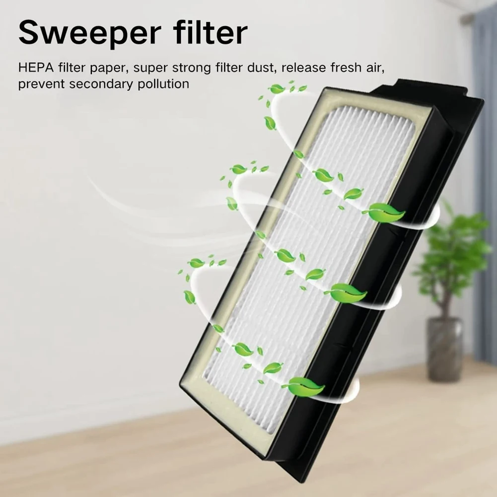 قطع غيار مكنسة كهربائية روبوت ، بديل لـ Ecovacs X1 Plus ، فرشاة جانبية رئيسية ، فلتر Hepa ، ممسحة ، كيس غبار