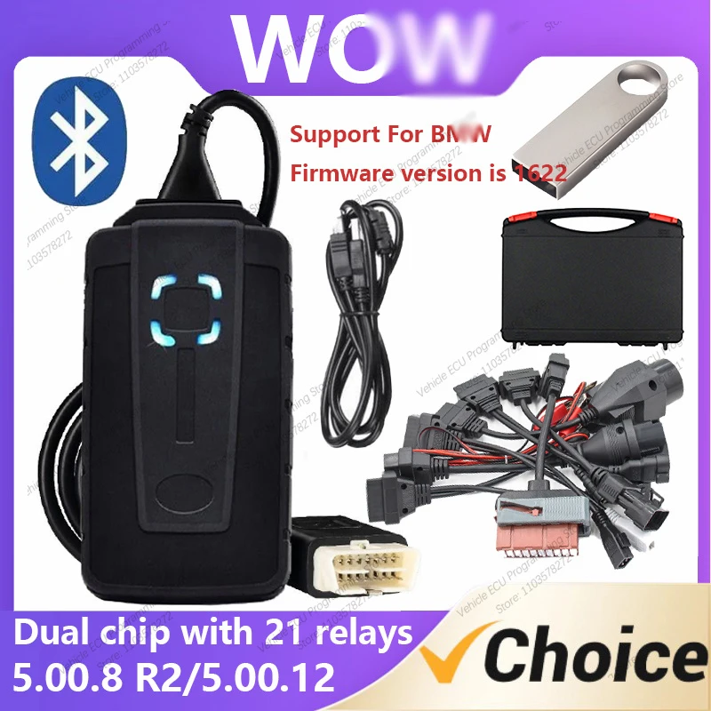 

2024 WO-W For B-M-W 21 Relays Dual Chip With Software Version 5.00.12/5.00.8 R2 Firmware 1622 Diagnostic Maintenance Tool Latest