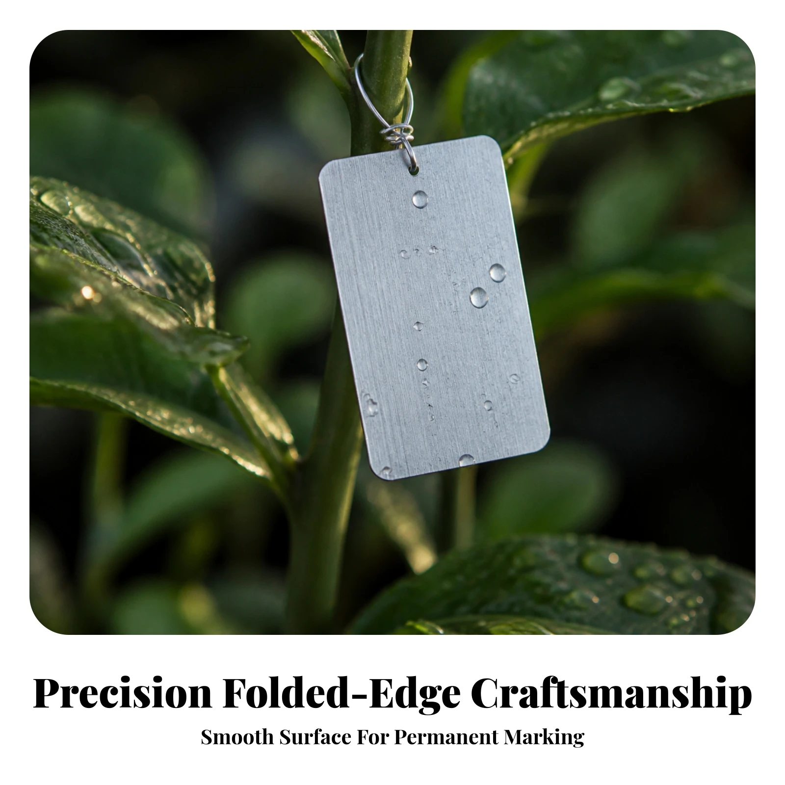 100 Pieces Aluminum Plant Tags Weather-Resistant Aluminum Plant Tag with Hanging Wire Write-on Garden Marker with Wire Outdoor