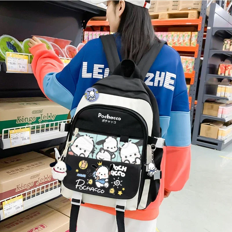 Sanrio Schoolbag Pochacco Large-capacity Male and Female Student Backpack Cute and Versatile Fashion Backpack Gift