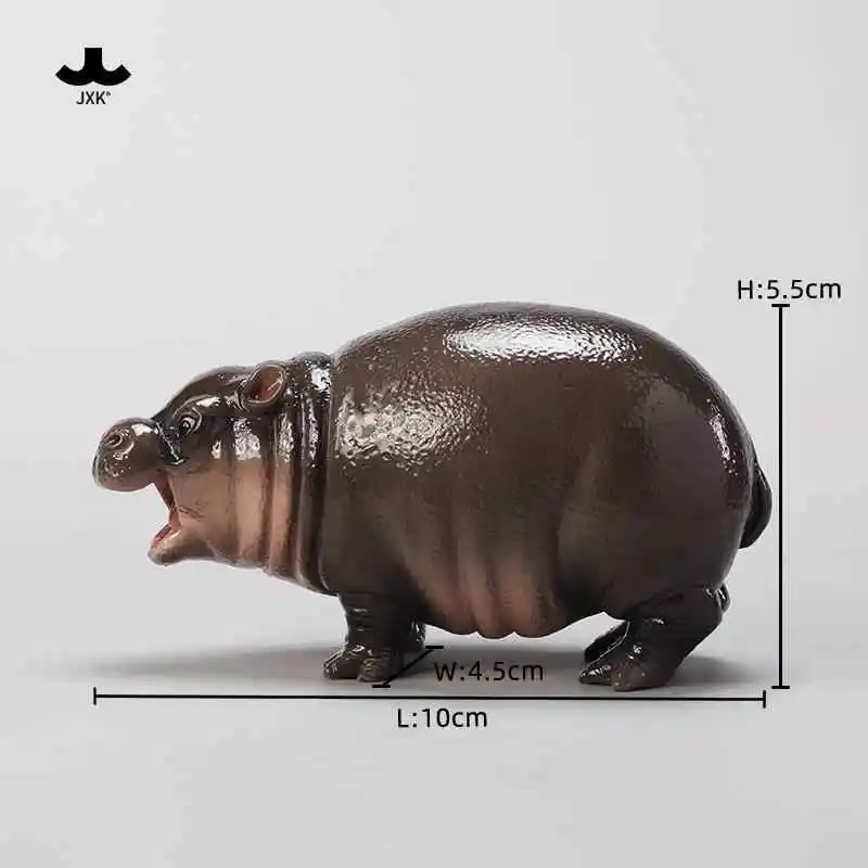 JXK Hippo Cub Moodeng Pork Balls Bouncing Pig Simulation Animal Gk Figure Model Decoration