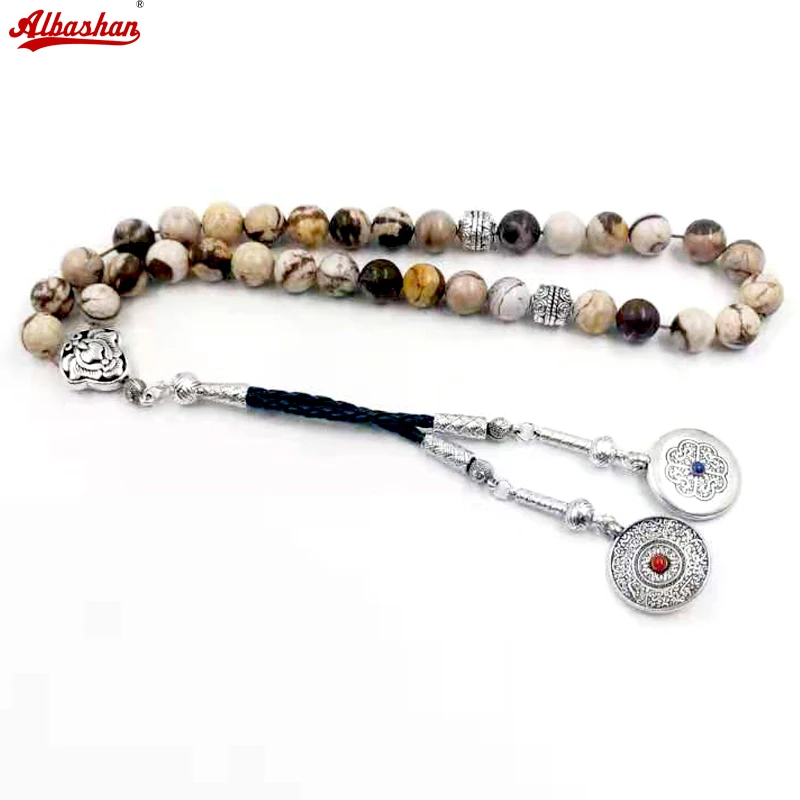 Tasbih Australian zebra stone 33 prayer beads bracelet misbaha eid gift ramadan arabia accessories on hand