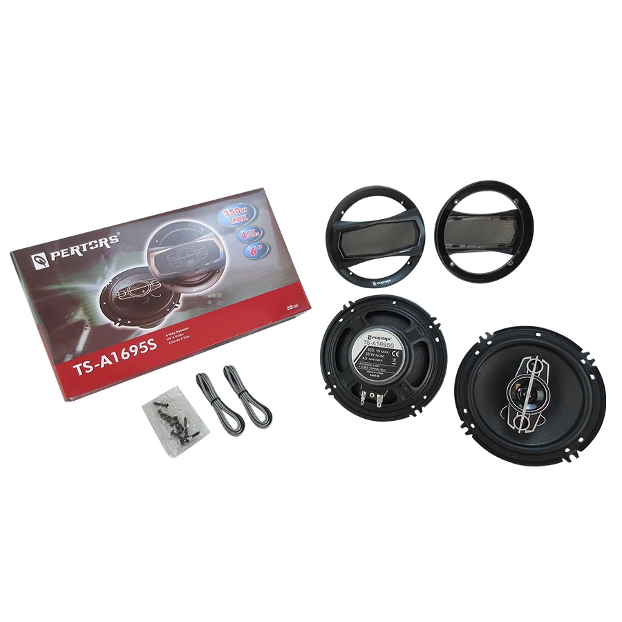 2Pcs 6 Inch (2X350W) 700W 4-Way Car HiFi Coaxial Speaker With Dust Cover And Audio Cable, Car door full frequency speaker