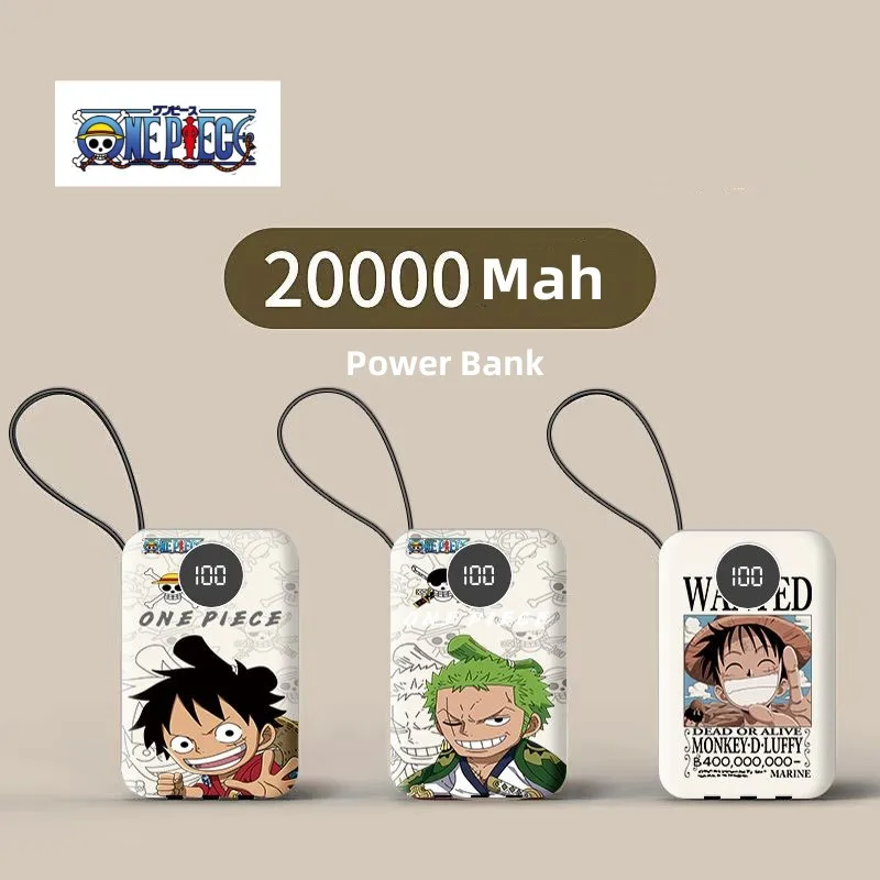 Cartoon Anime One Piece Power Bank 20000Mah Large Capacity Fast Load Luffy Sauron Escartoon Anime Cute Tij Brand