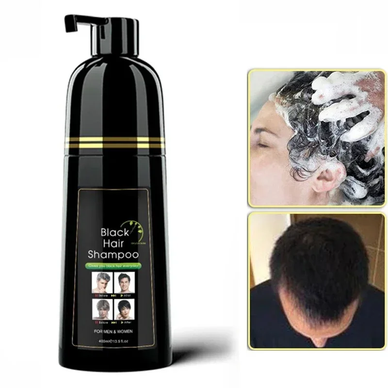 Plant Hair Dye Dyeing and Protecting One Covering White Hair Combing Black Men and Women Natural Black Dyeing Cream