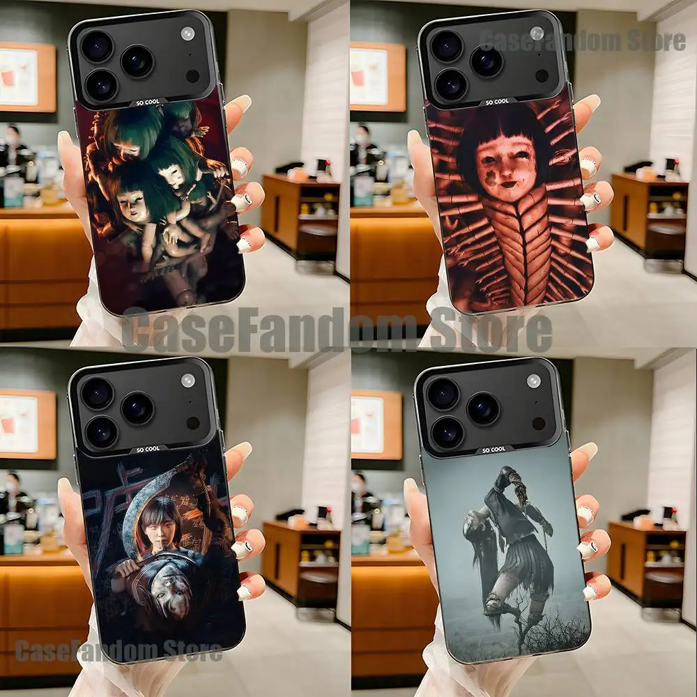 

Horror S-Silent H-HillS F For iPhone 17,16,15,14,13,12,11,Pro,MAX,Plus Black Shockproof Candy Matte Cover