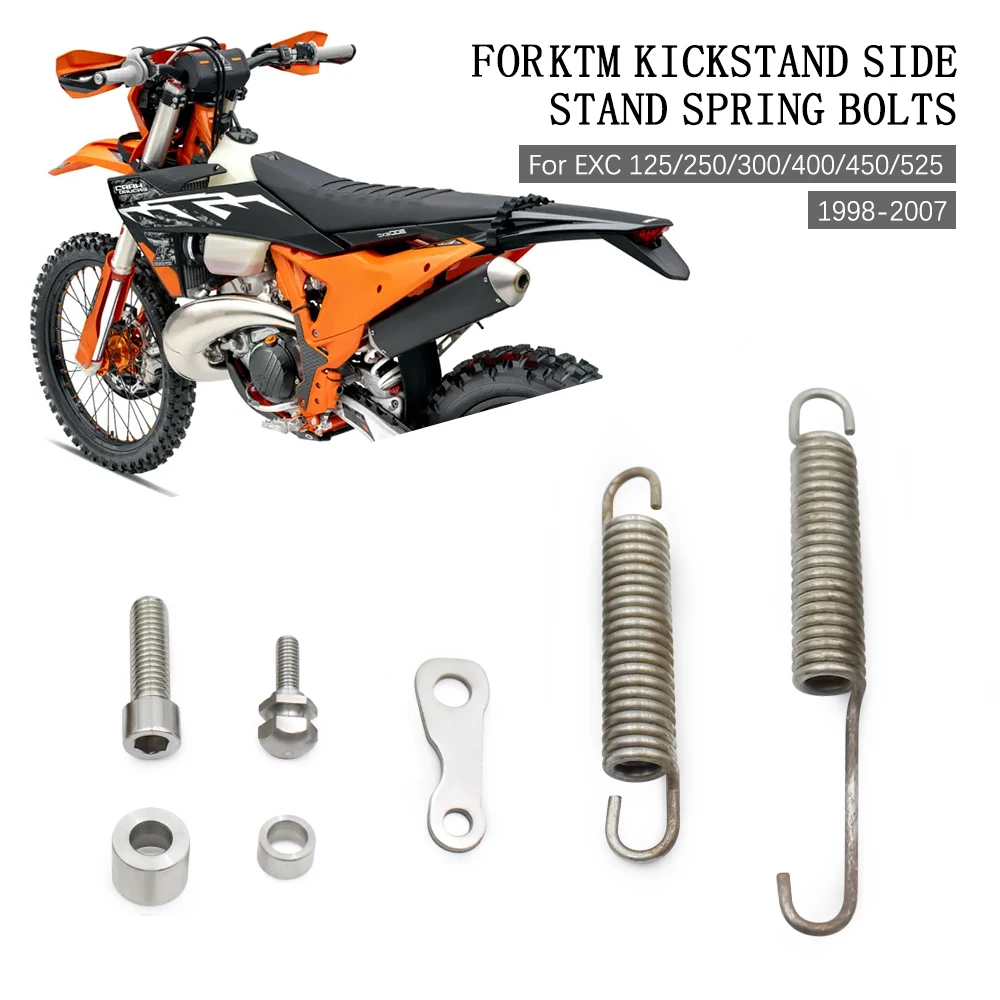 Support de déclinaison Béquille latérale moto Kit de boulons à ressort pour KTM EXC EXC-F XC XC-F XC-W XCF-W 250 350 450 530 Husqvarna Husaberg TE FE