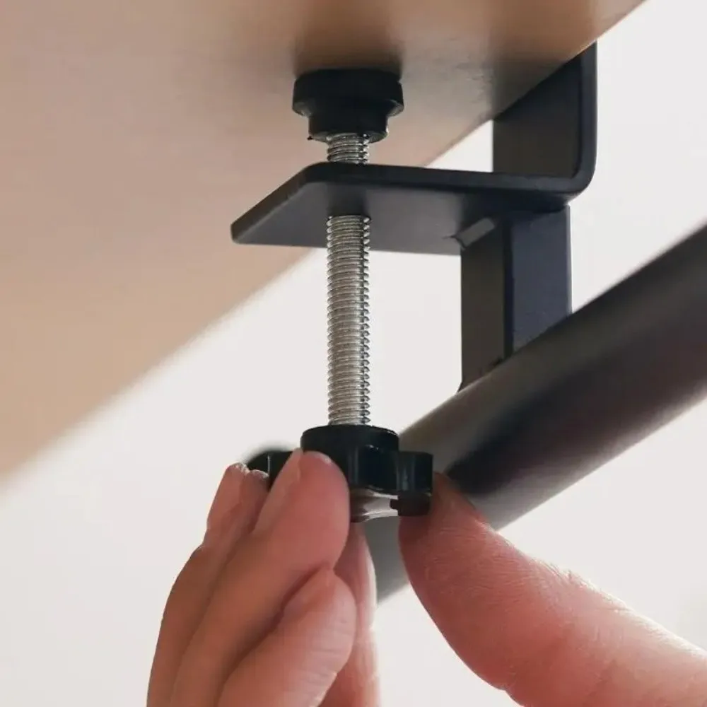 New Adjustable Desk Hook Carbon Steel Rounded Corner Backpack Holder Easy Install No-Drill Multipurpose Hook Office Supplies