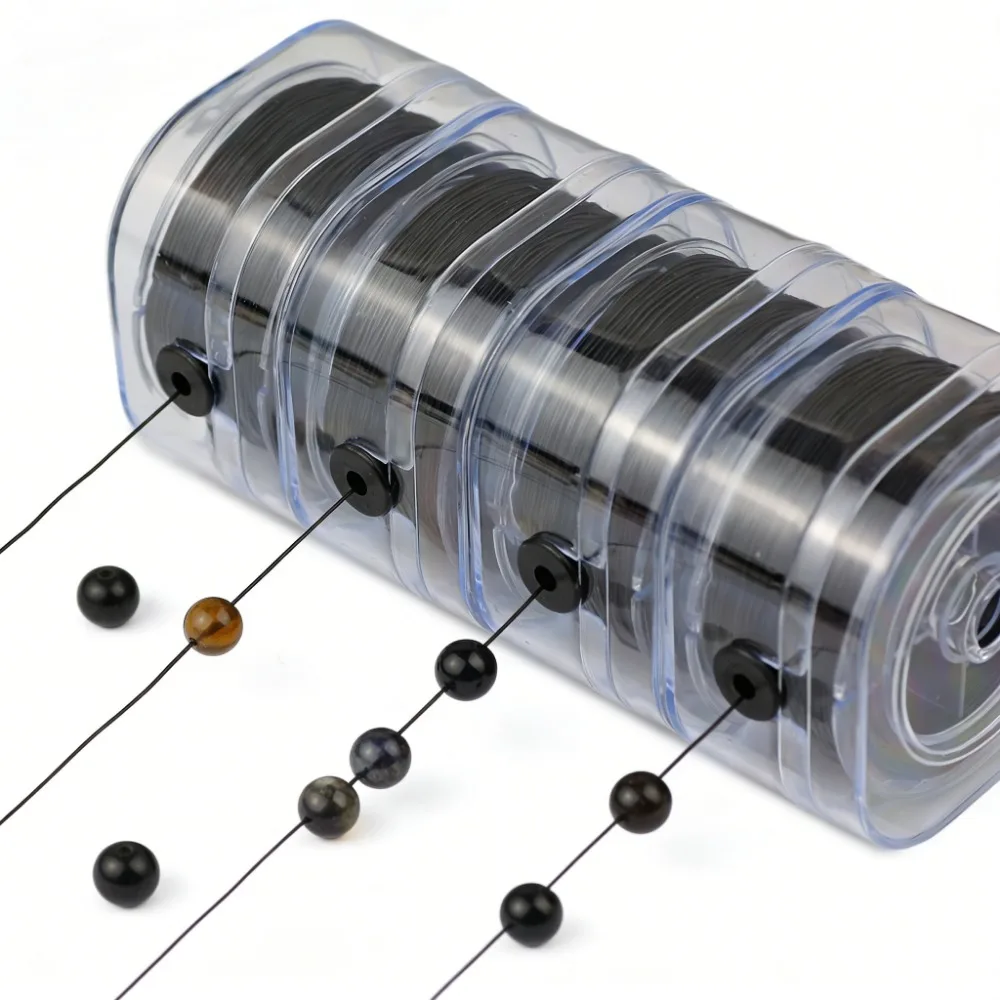 

1/2/3/Roll Black Strong Elastic Beading Cord 0.8mm for Bracelets Stretch Thread String Necklace DIY Jewelry Making Cord