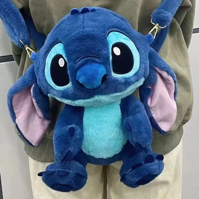 

Stitch Plush Backpack Cartoon Cute Doll Crossbody Handbag Kawaii Large Storage Couple Christmas Gift Disney Anime Accessories