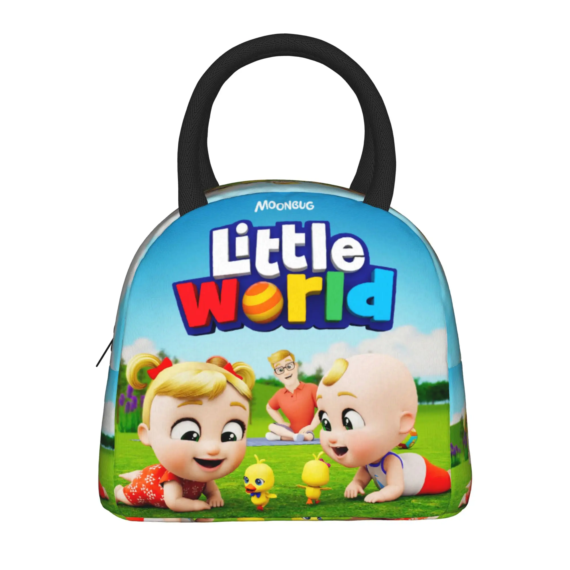 Little World cartoon anime Insulated Lunch Bags for Men Women  Storage Food Box Portable Thermal Cooler Lunch Boxes For Travel