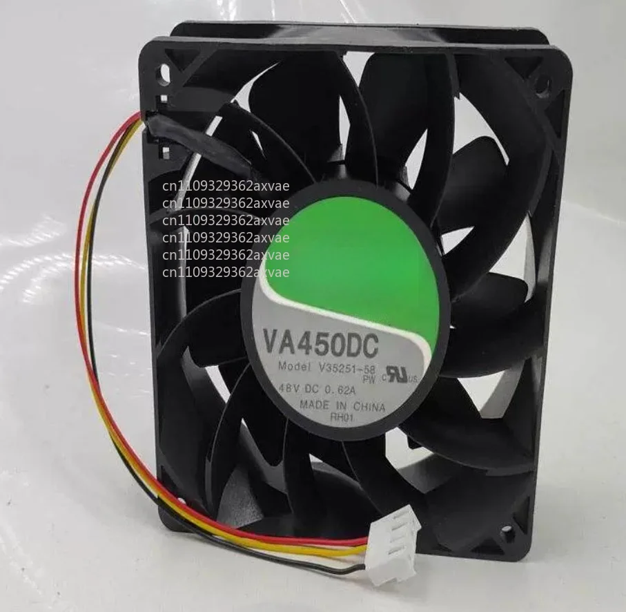 For Nidec VA450DC V35251-58 DC 48V 0.62A 3-Wire 120X120X38mm Server Cooling Fan