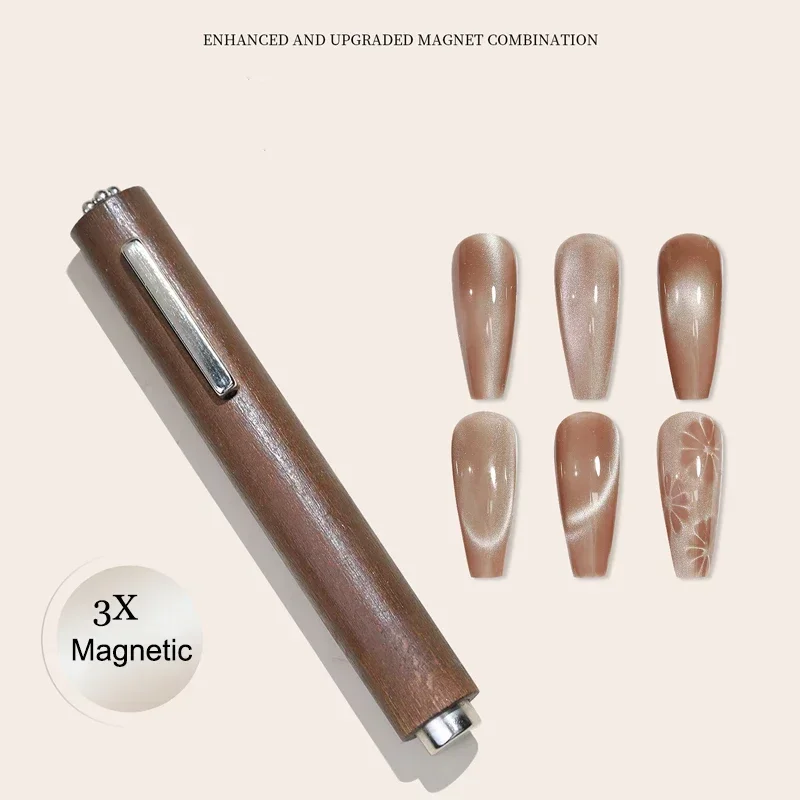 Starker magnetischer Stick für Cat-Eye-Gel-Nagellack, 3-in-1-Nagelmagnet-Werkzeug, Nägel, Kunst-Design, Magnetstift, Glitzereffekt, Maniküre-Werkzeuge