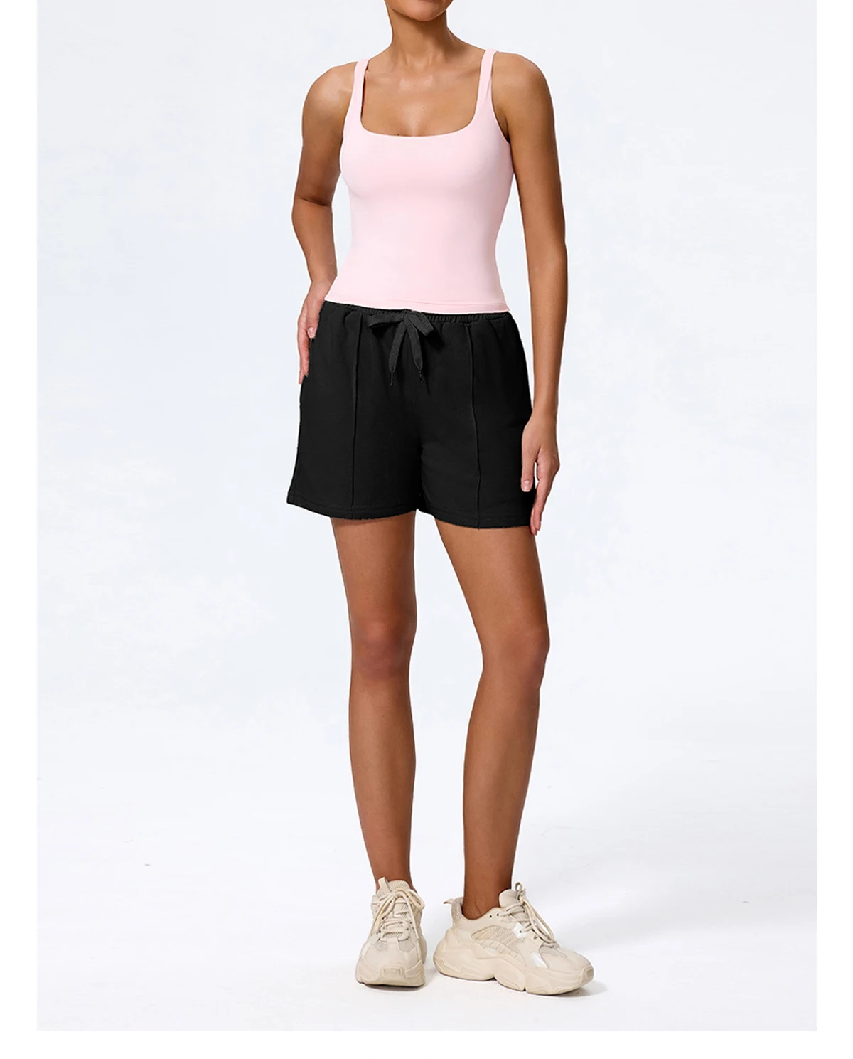 Hearuisavy Sommer Damen Workout Tanktop Gym Enganliegendes Unterhemd Atmungsaktiv Schnelltrocknend Ärmelloses Yoga-Oberteil Lauf-Sportweste – Detail 18