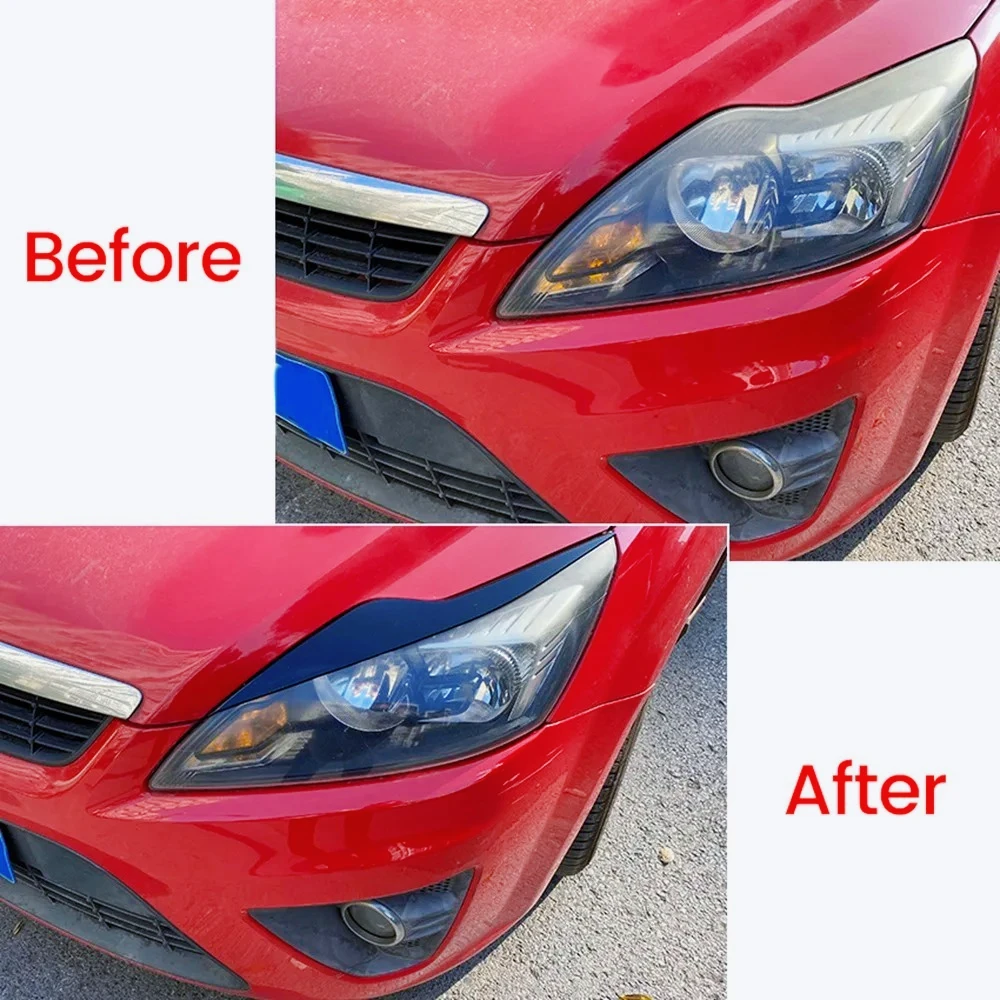 

AADD-Для Ford Focus MK2.5 2008-2011: Накладки на передние фары из карбонового волокна, крышки фар, накладки на фары, декоративные накладки на фары из АБС-пластика
