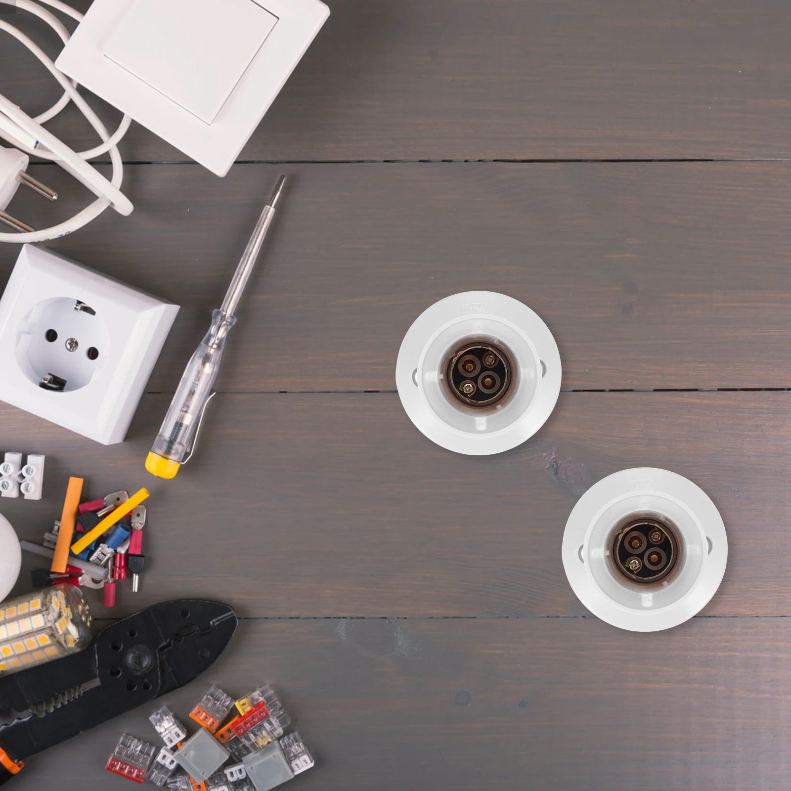 

2pcs Ceiling Lamp Holder Socket Base Zinc Alloy Copper Insulated Light Fitting Bulb Adapter Bayonet Connector For