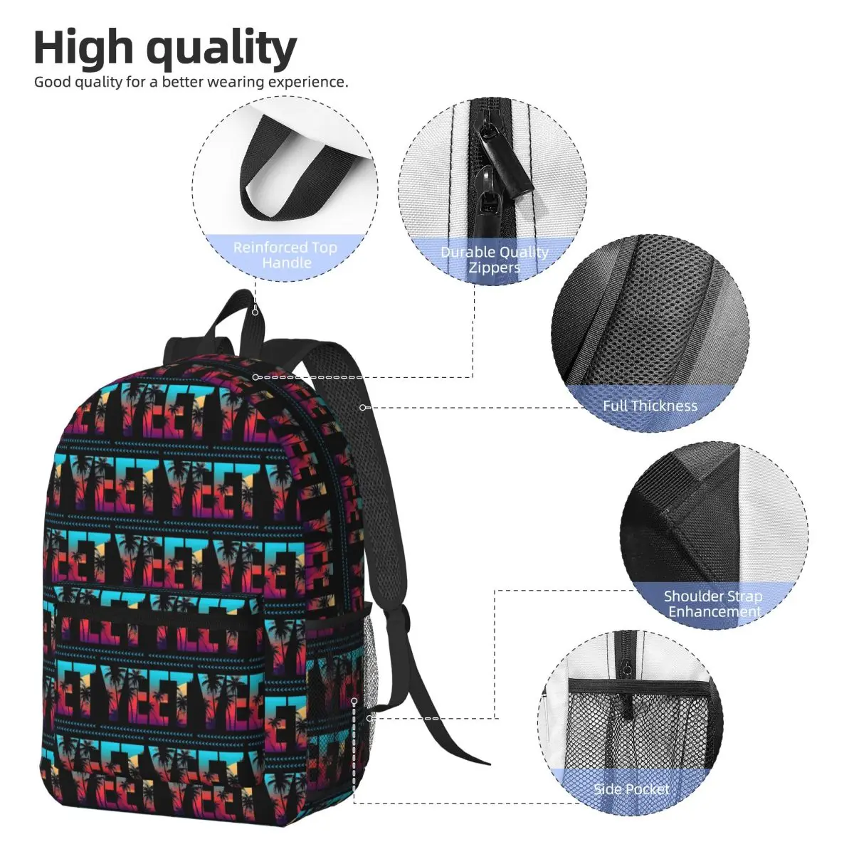 Coconut Photo Jey Uso Yeet Backpack Student BookBag Children School Bag Laptop Shoulder Bags for Men Women
