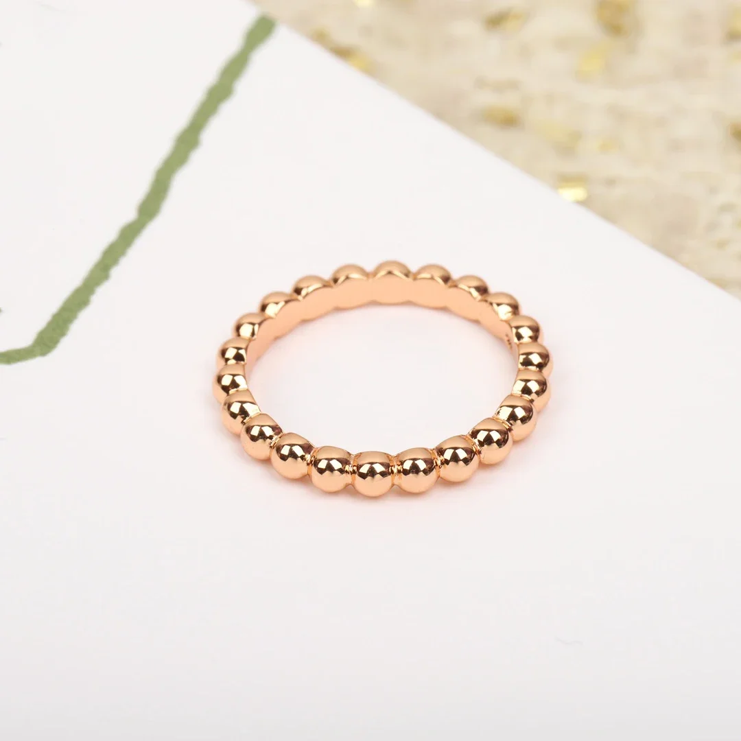 Europe America Rose Gold Silver Ball Couple Luxury Ring Women Designer Brand Top Quality Jewelry Trend