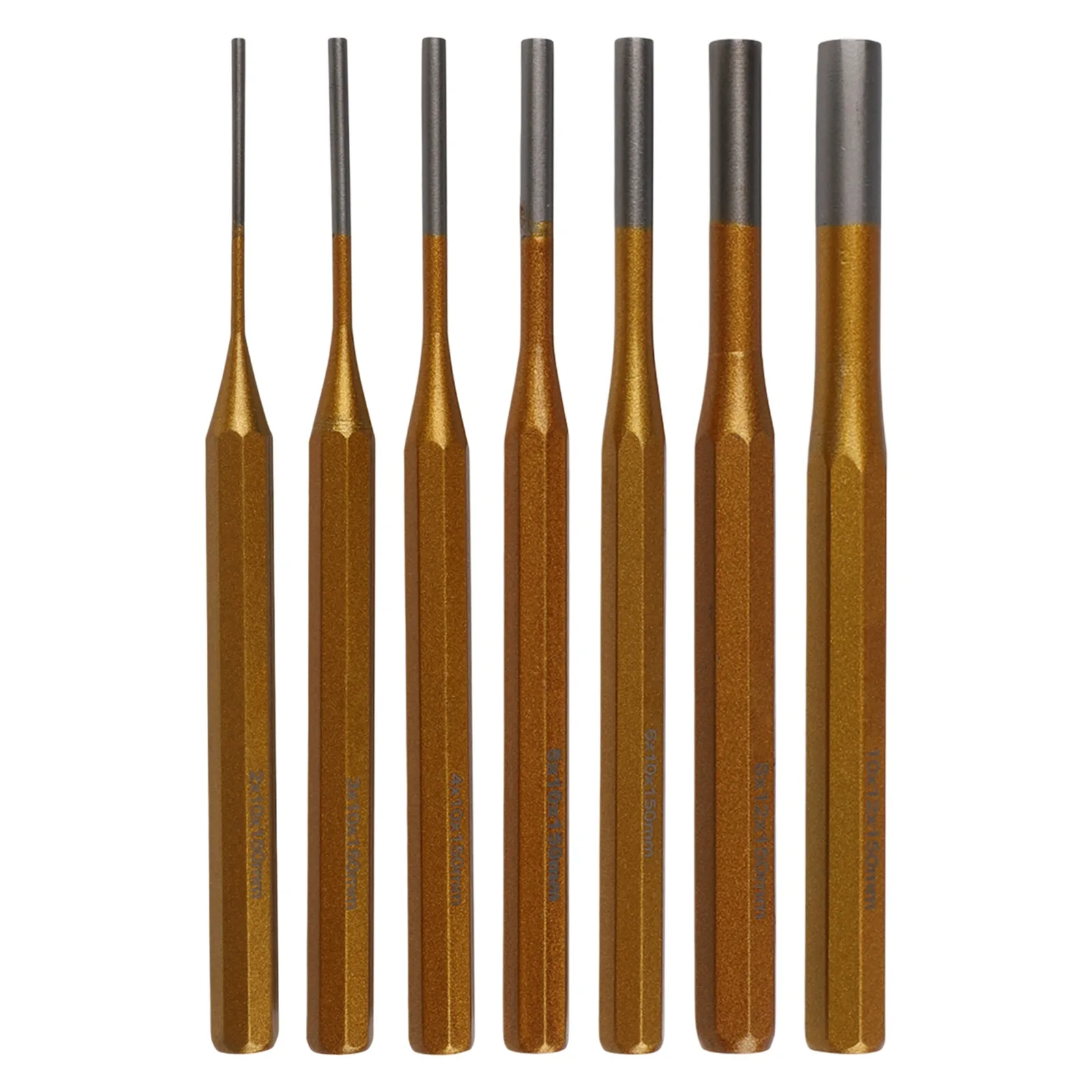 7PCS 2-10mm Roll Pin Punch Tool Round Chisel Punch Tool Remover Heavy Duty Chisel Cone Punch Repair Tool