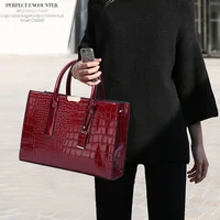 Luxury Crocodile Pattern Handbag ，Women Large Capacity Shoulder Bag， PU Leather Top-handle Bag， Brands Crossbody Bag Totes sac - Image 3