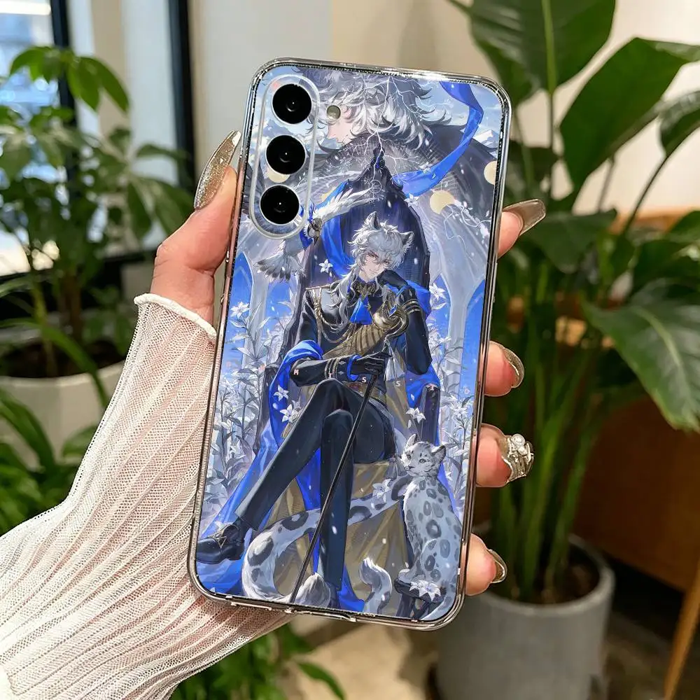 Прозрачный жесткий чехол AK SilverAsh Snow Leopard Daddy для Samsung A71 A70 A52 A51 A40 A30 прозрачная крышка