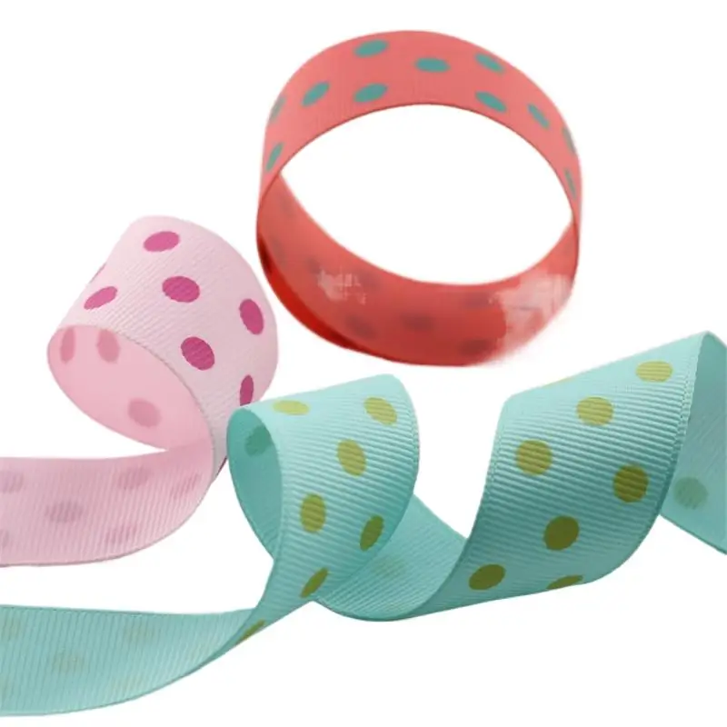 Nastro per parrucchiere, nastro di raso per decorazione, fiocco fai da te, fatto a mano, a costine, nastri, T-046, 5 m per lotto, 25 mm