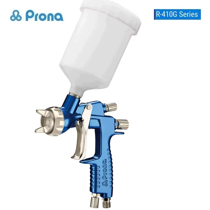 Prona R-410 Universal Paint Spray Gun Automobile Pneumatic Tools Painting Pistol for Cars Sprayer Guns with Cup 600cc R-410G