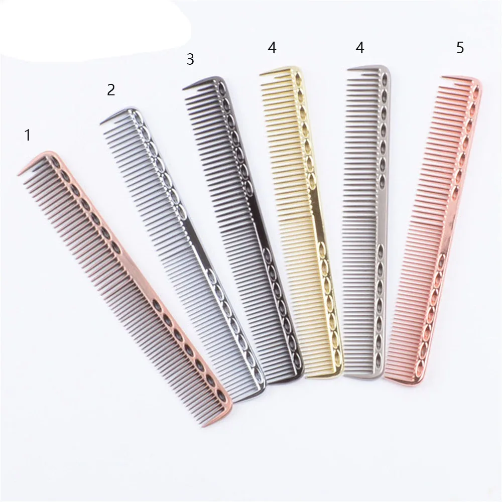 Professional Electroplated Hair Combs Barber Hair Cutting Brush Anti-static Tangle Pro Salon Hairdressing Hair Care Styling Tool