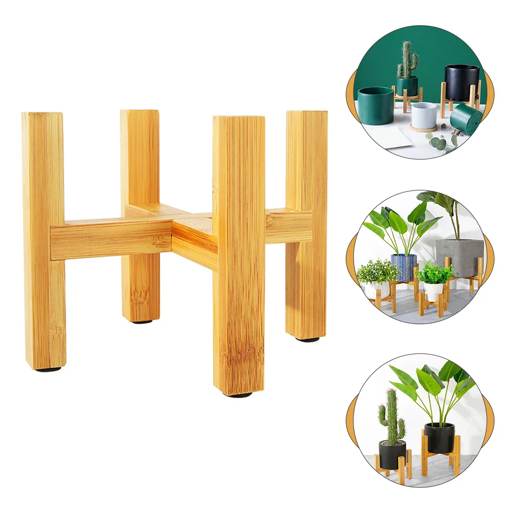 

Fall to The Ground Flower Stand Plant Rack Indoor Plants Solid Wood Houseplants Wooden Pot