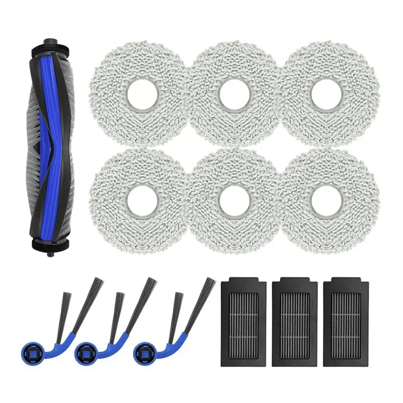 

CKFAM-Сменный комплект вакуумной насадки для Ecovacs Deeboot T30C — основная щетка, боковая щетка, фильтр Hepa, ткань для швабры