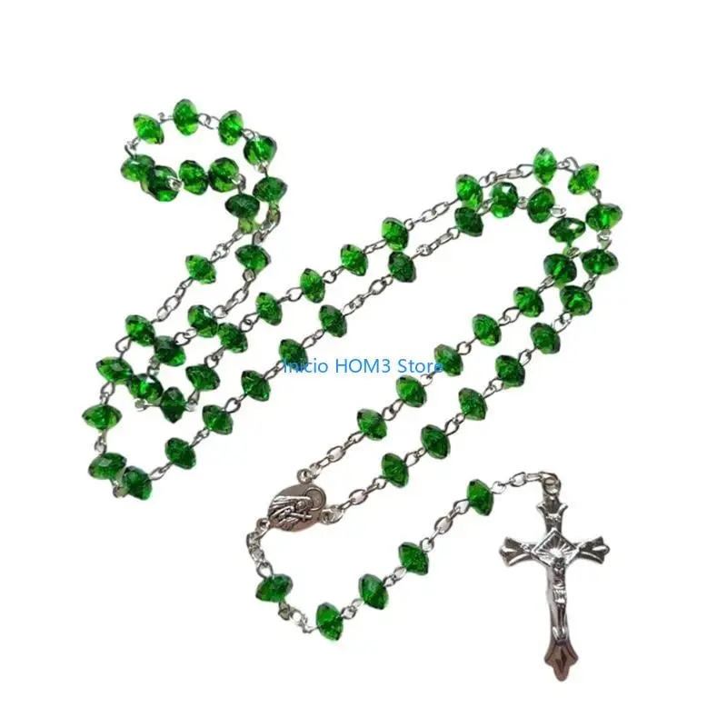 A5YD Stylish Beaded Pendant Religious Church Jewelry Sweater Chain Decoration