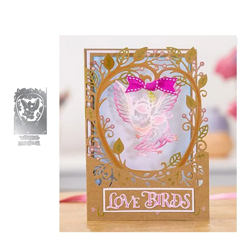 

New Love birds frame metal Cutting Dies Stencils DIY Scrapbooking Paper/photo Cards Embossing Dies