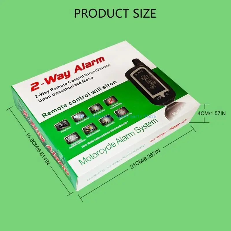 41XA Motorbike Security System 2 Way Motorcycle Anti-Theft Alarm System with Remote Controller Engine Start Arming Disarming