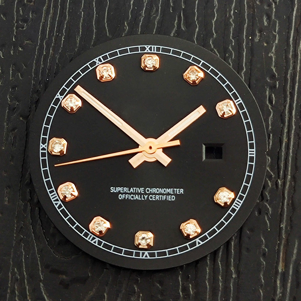 قرص ماسي للسيدات بشعار S مقاس 24.5 مم، مناسب لملحقات تعديل الساعة ذات الحركة الأوتوماتيكية اليابانية NH05