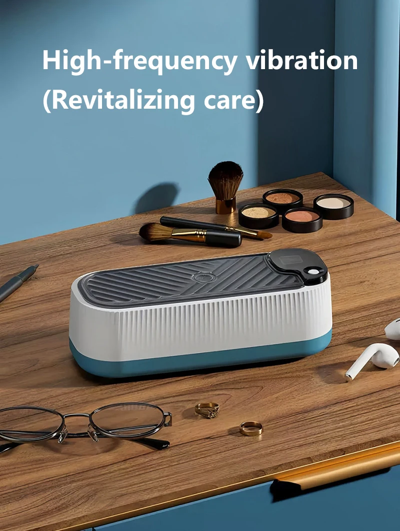 Lenovo Ultraschall-Reinigungsgerät, Brillen- und Schmuckreinigungsgerät, Blaulicht-Vibrations-Automatikreinigungsgerät für Zahnspangen – Detail 1
