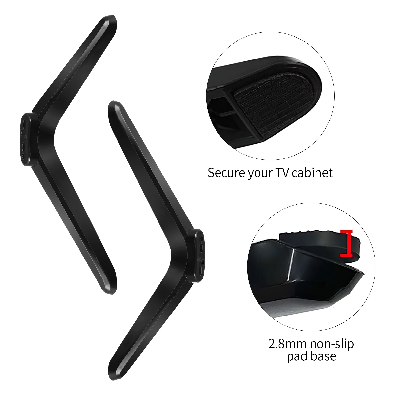 2 Pcs Base Bracket Stand For Phone Mount With Mounts Smart Brackets Holder Stands Cabinet Television