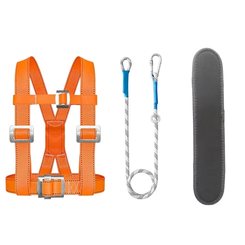 Arnés de seguridad Protección contra caídas Arneses de trabajo para techos Arnés de seguridad de cuerpo completo Construcción Cuerda de eslinga gruesa resistente al desgaste
