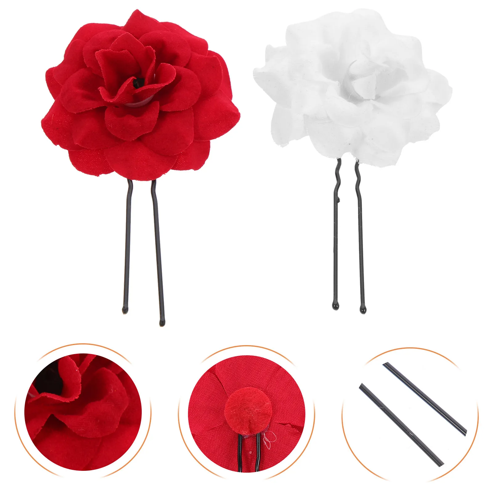 

Набор из 6 заколок для волос в виде роз, стильные шпильки для причесок, подходят для свадебных причесок, пучков, шиньонов, свадебных украшений для волос